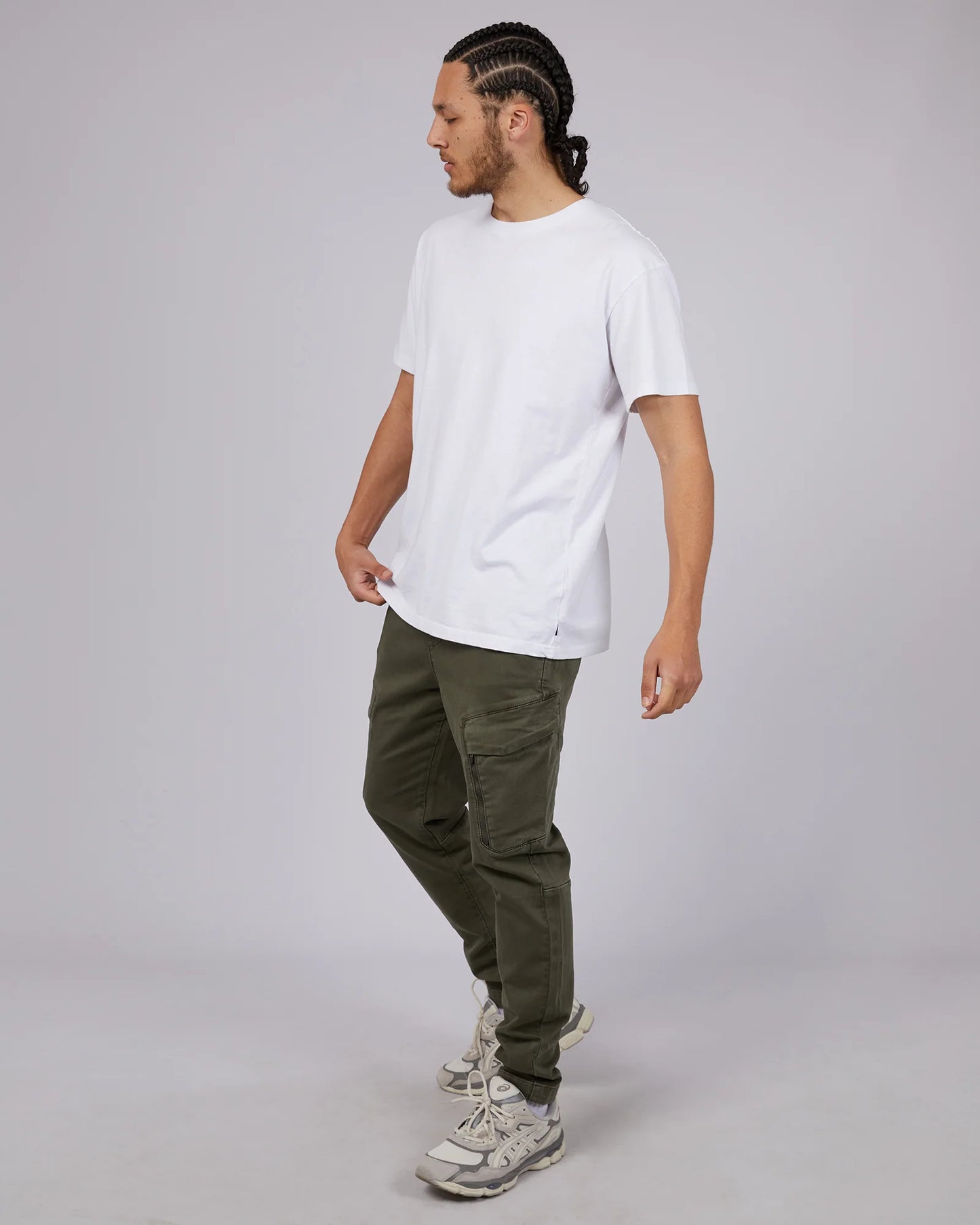 St Goliath Inset Cargo Pant - Khaki | Men's Relaxed Tapered Cargo Pants