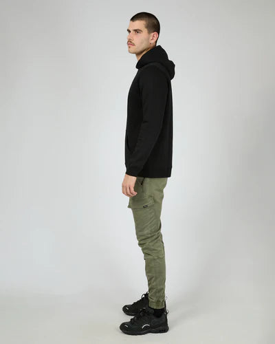 St Goliath ID Hoodie - Black | Men's Classic Relaxed Fit Black Hoodie