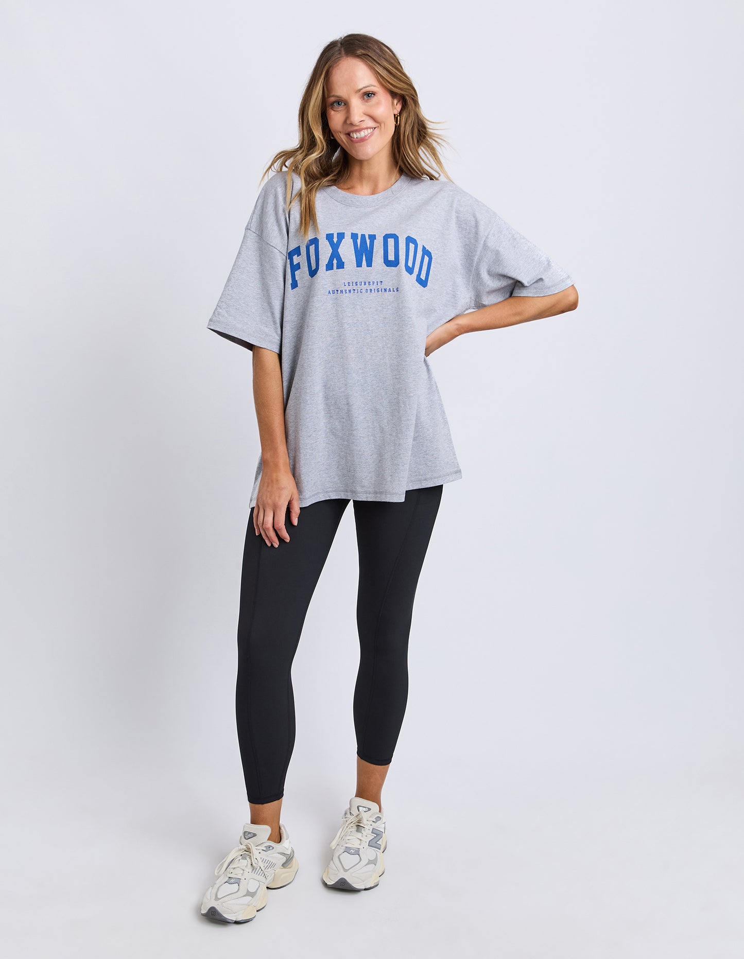 Foxwood Interval Tee - Grey Marle & Blue