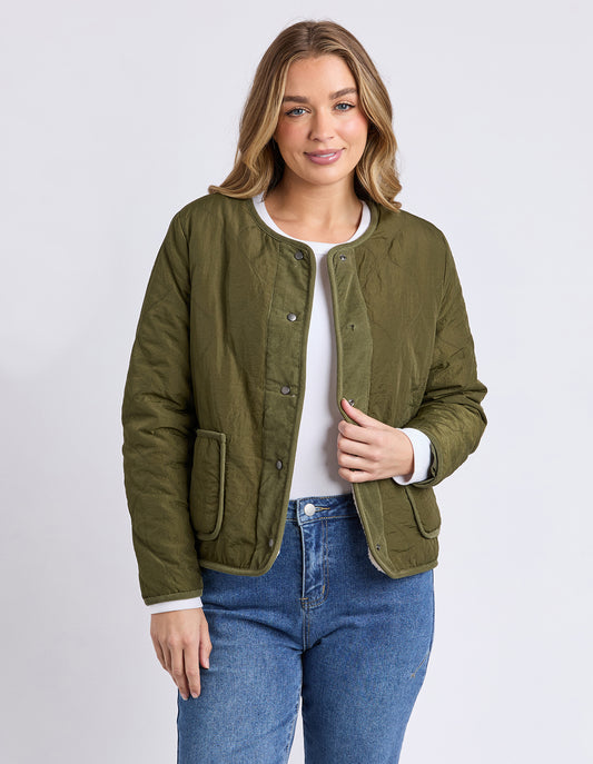 Foxwood Alberta Quilted Jacket - Winter Moss | Women's Quilted Jacket