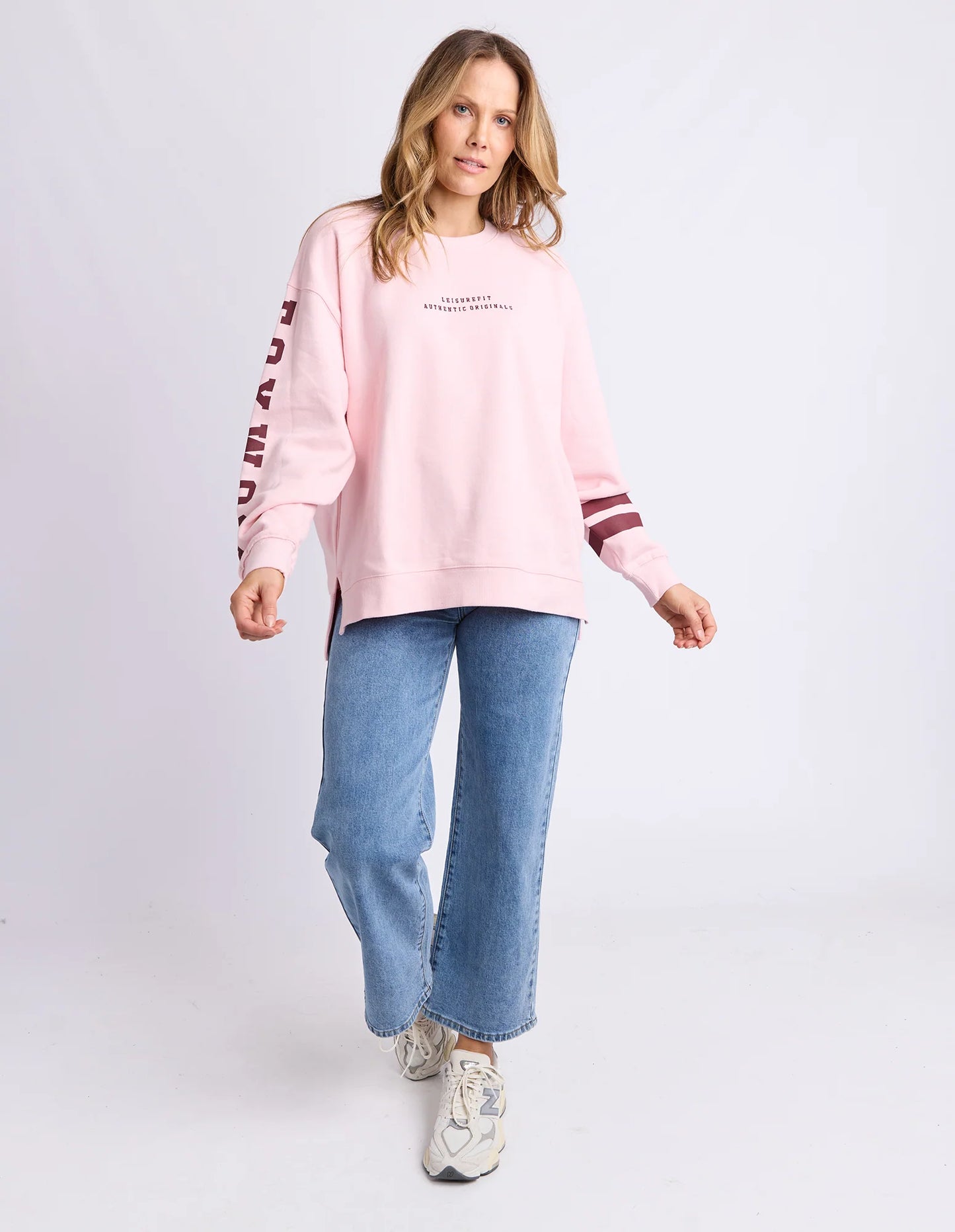 Foxwood Origin Crew Sweatshirt - Pink | Oversized Cotton Fleece