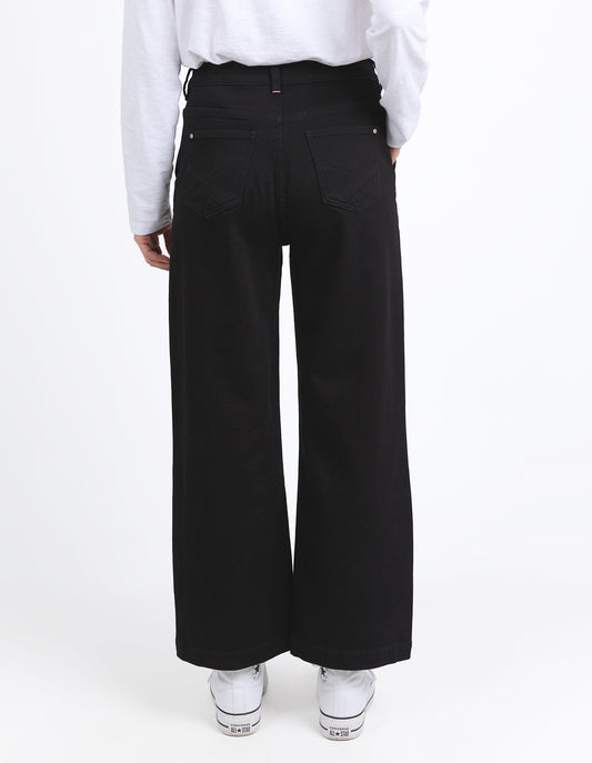Elm Izzy Wide Leg Jean - Black Wash | Women’s Everyday Wide Leg Denim Jean