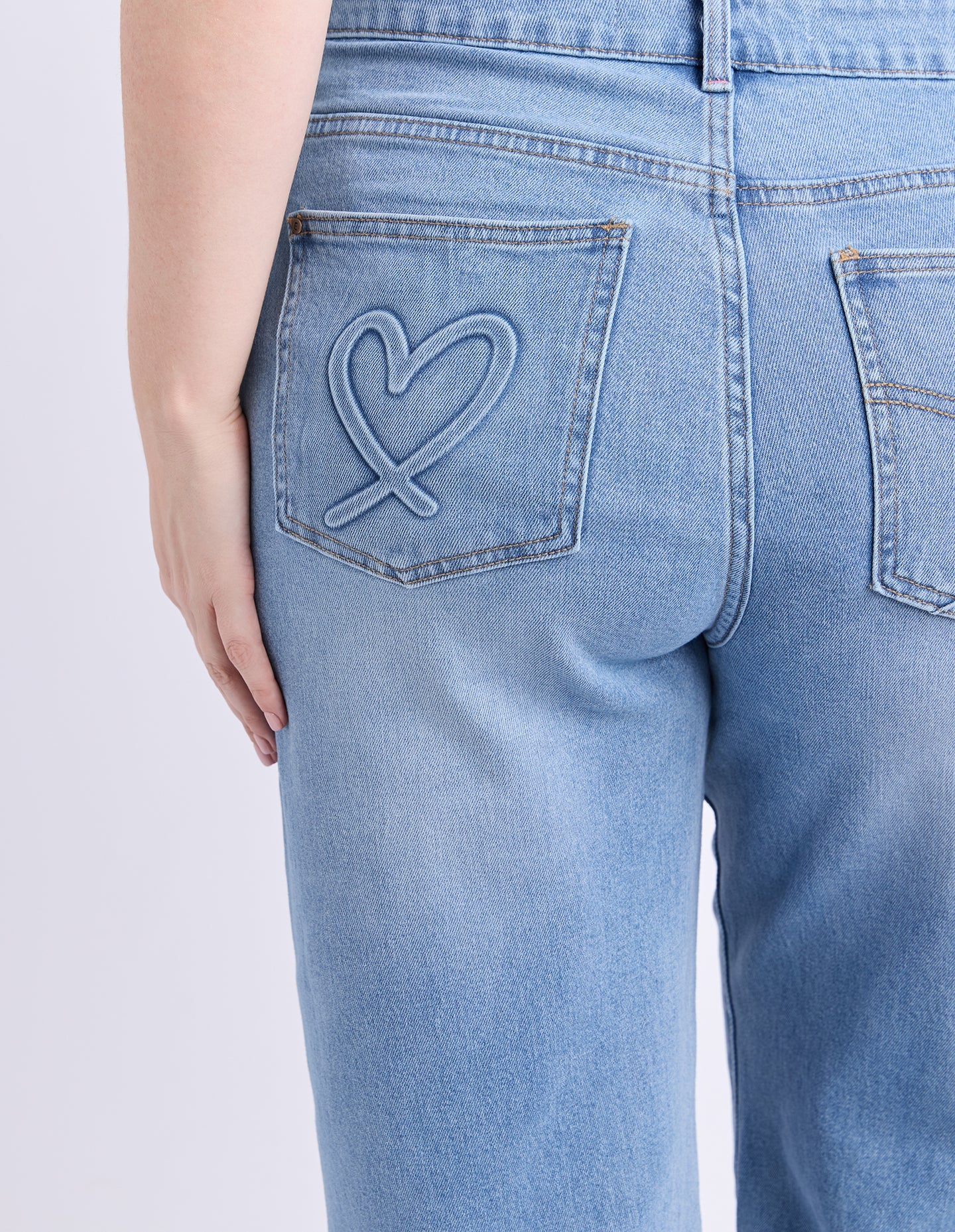 Elm Deb Turn Up Jean - Mid Blue Wash | Women's Stretch Denim Jeans