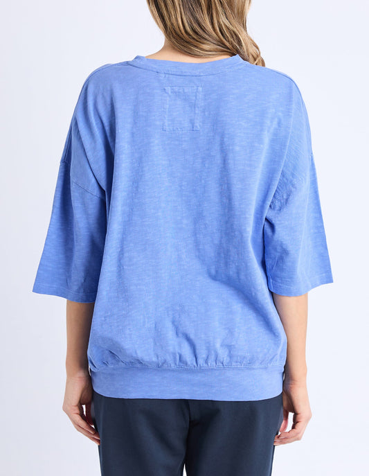 Elm Mazie Sweat - Cornflower | Women's Oversized Cotton Sweatshirt