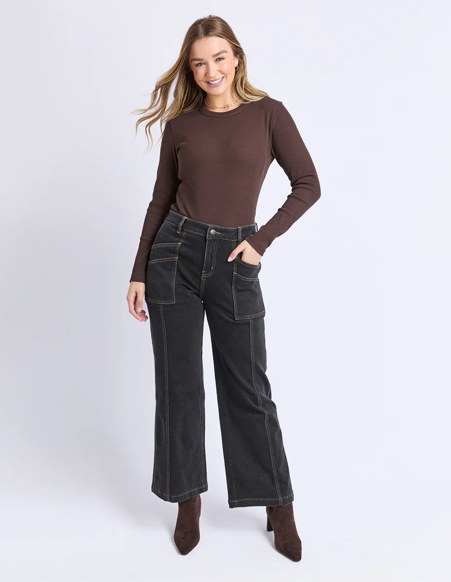 Foxwood Balmy Jean - Washed Black | Stretch Denim Women's Jeans
