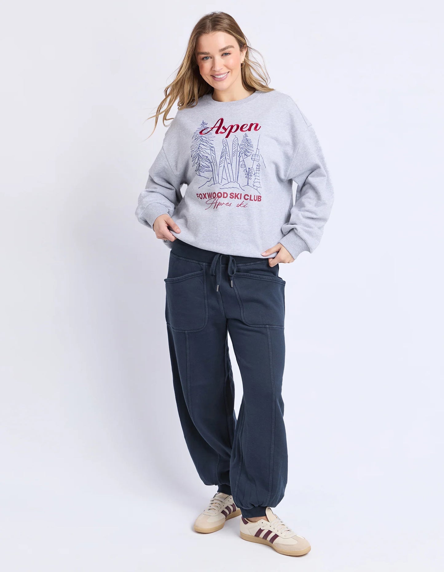 Foxwood Leo Trackpant - Dark Sapphire | Women’s Everyday Cotton Trackpants