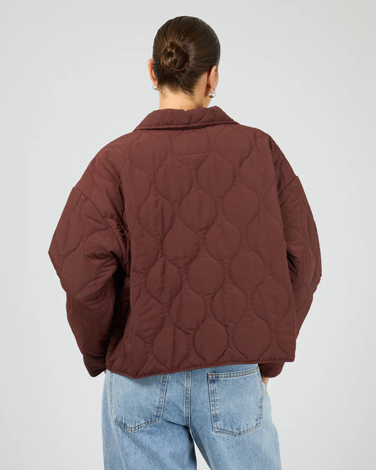 Silent Theory Archer Stitched Jacket - Cherry | Versatile Women's Everyday Jacket