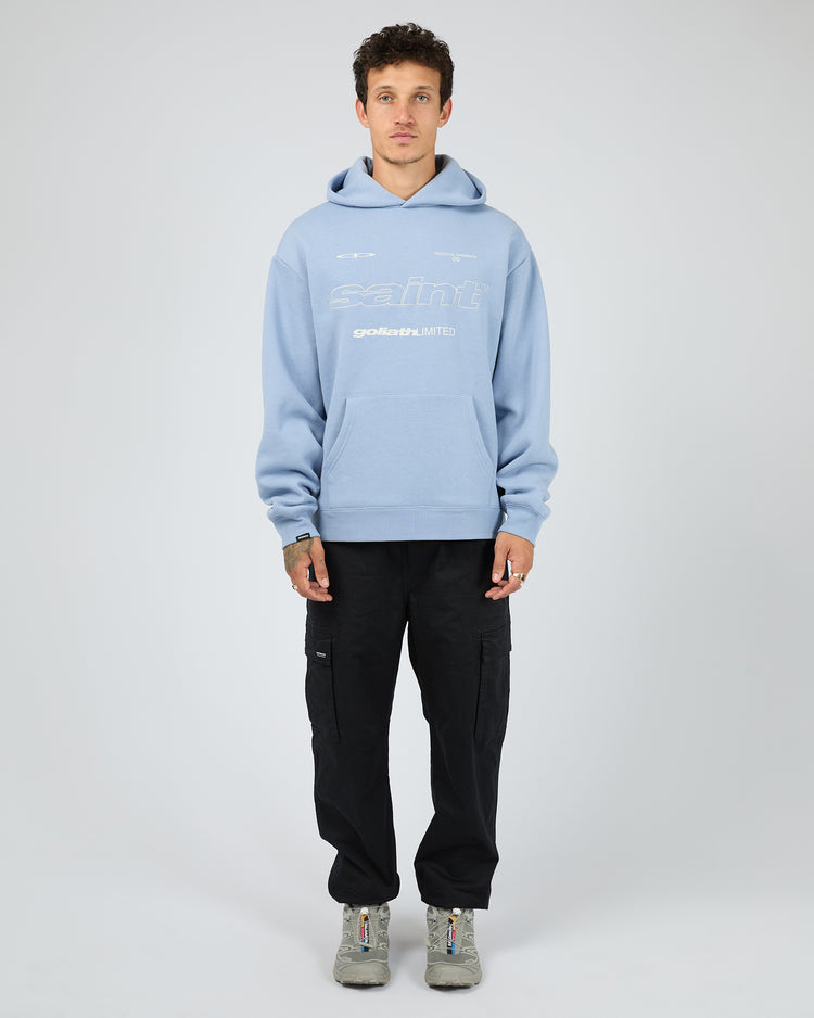 St Goliath Vapor Hoodie - Blue | Men's Relaxed Fit Fleece Hoodie