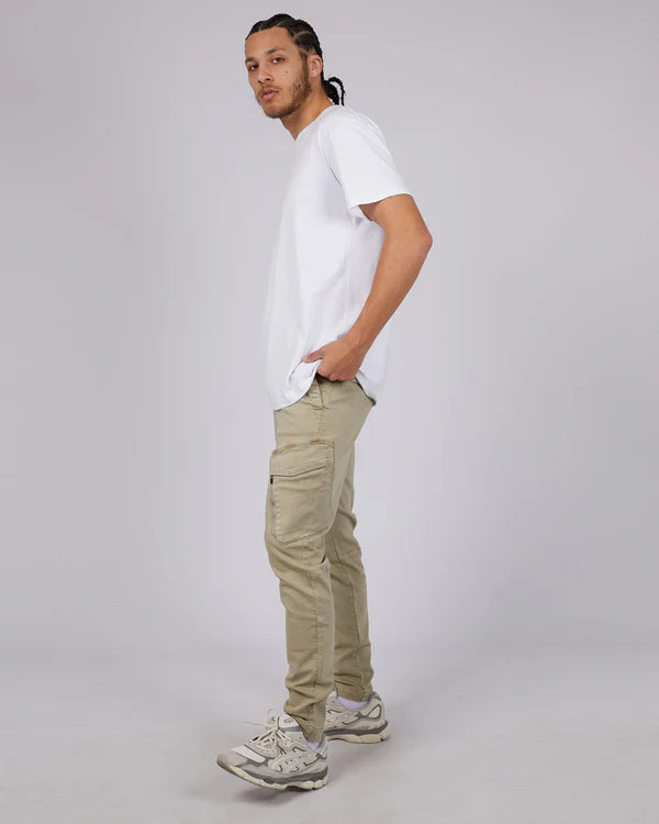 St Goliath Inset Cargo Pant - Tan | Men's Relaxed Tapered Cargo Pants