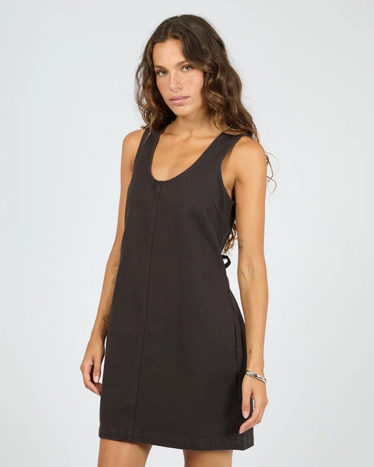 Silent Theory Gemma Mini Dress – Chocolate | Women’s Cotton Denim Mini Dress