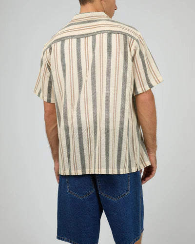 Silent Theory Campari Short Sleeve Shirt - Multicoloured | Men’s Relaxed Button‑Up Shirt