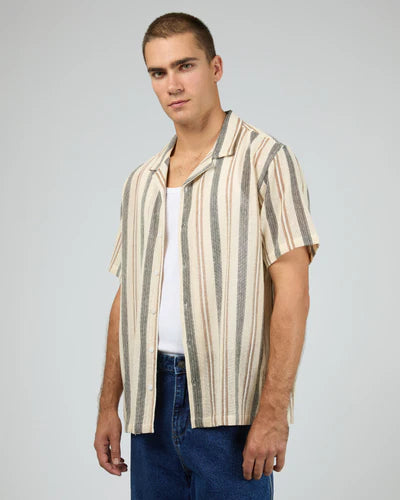 Silent Theory Campari Short Sleeve Shirt - Multicoloured | Men’s Relaxed Button‑Up Shirt