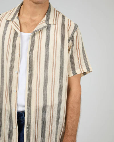 Silent Theory Campari Short Sleeve Shirt - Multicoloured | Men’s Relaxed Button‑Up Shirt