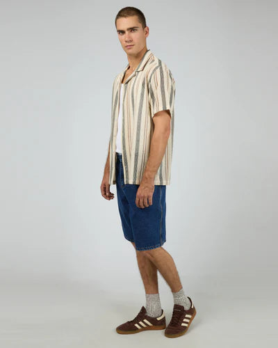 Silent Theory Campari Short Sleeve Shirt - Multicoloured | Men’s Relaxed Button‑Up Shirt