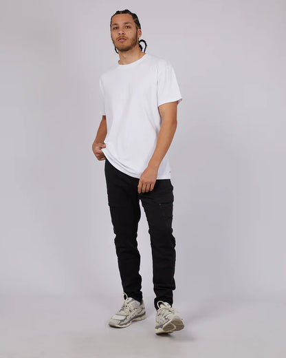 St Goliath Inset Cargo Pant - Black | Men's Relaxed Tapered Cargo Pants