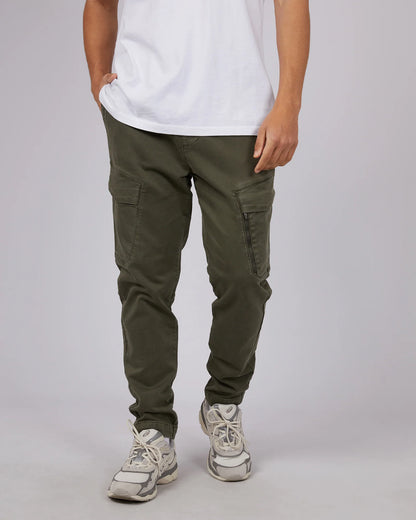 St Goliath Inset Cargo Pant - Khaki | Men's Relaxed Tapered Cargo Pants