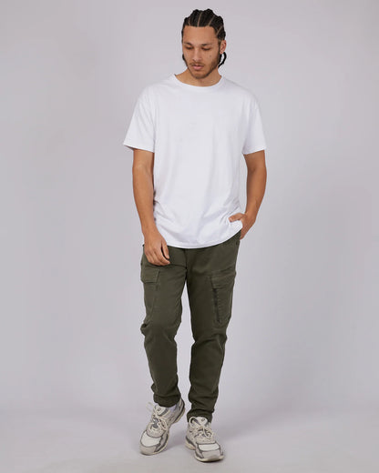 St Goliath Inset Cargo Pant - Khaki | Men's Relaxed Tapered Cargo Pants