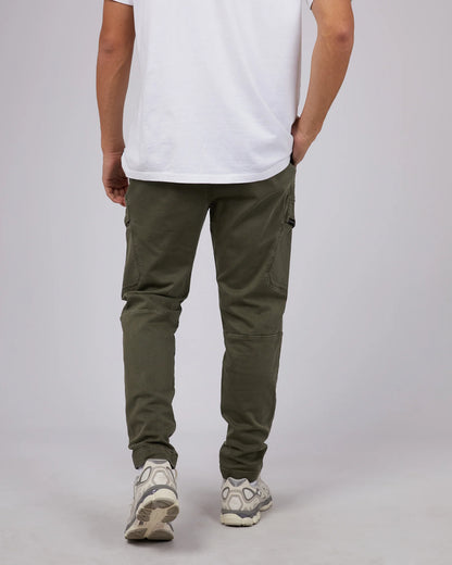 St Goliath Inset Cargo Pant - Khaki | Men's Relaxed Tapered Cargo Pants