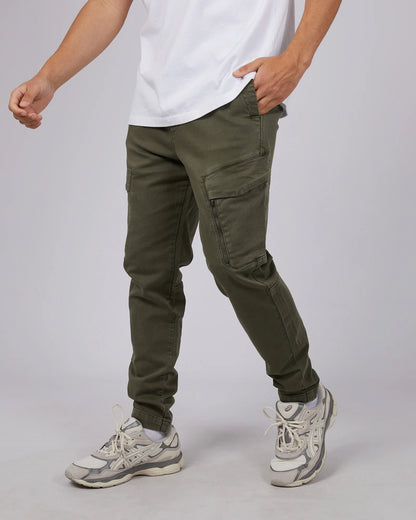 St Goliath Inset Cargo Pant - Khaki | Men's Relaxed Tapered Cargo Pants