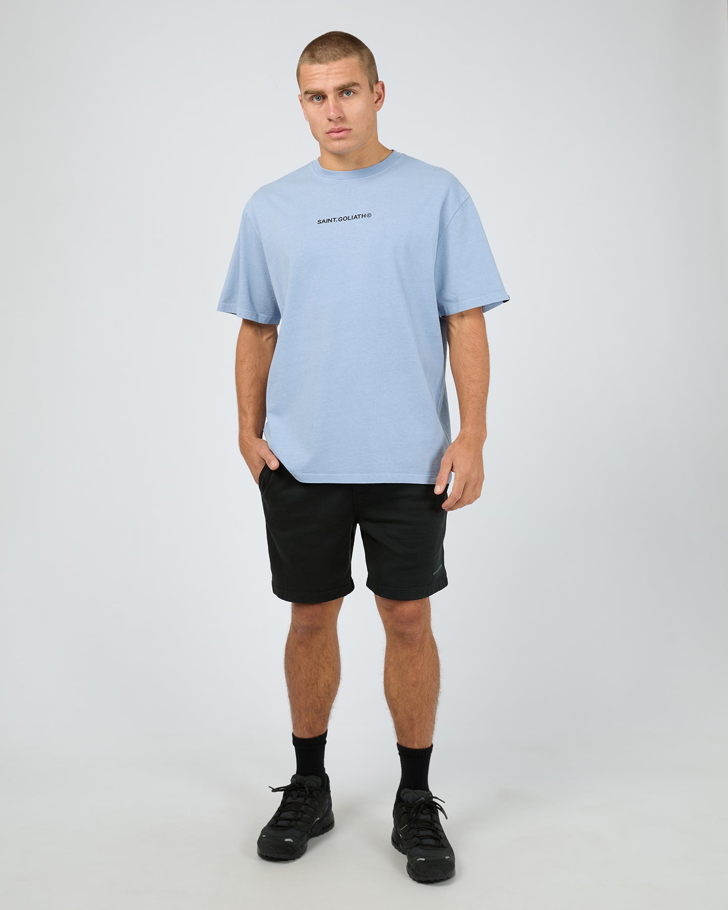 St Goliath ID Tee – Blue | Men’s Cotton Graphic Streetwear Tee