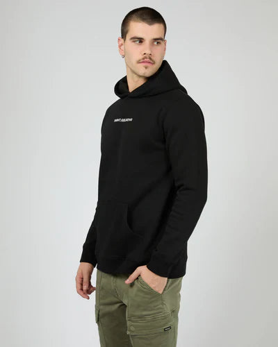 St Goliath ID Hoodie - Black | Men's Classic Relaxed Fit Black Hoodie
