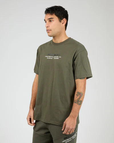 St Goliath Sensor Tee - Khaki | Men’s Cotton Graphic T-Shirt