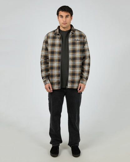 St Goliath Floyd Shacket - Multicoloured | Men's Brushed Cotton Check Shirt Jacket