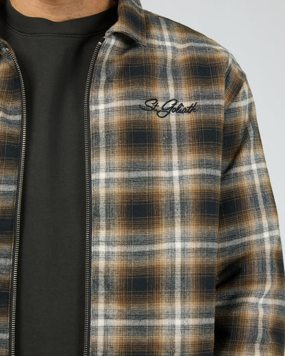 St Goliath Floyd Shacket - Multicoloured | Men's Brushed Cotton Check Shirt Jacket