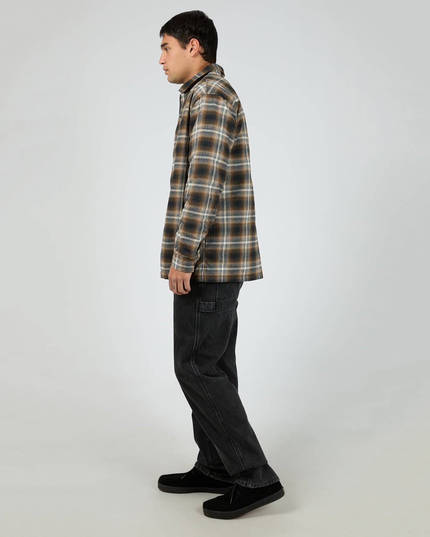 St Goliath Floyd Shacket - Multicoloured | Men's Brushed Cotton Check Shirt Jacket