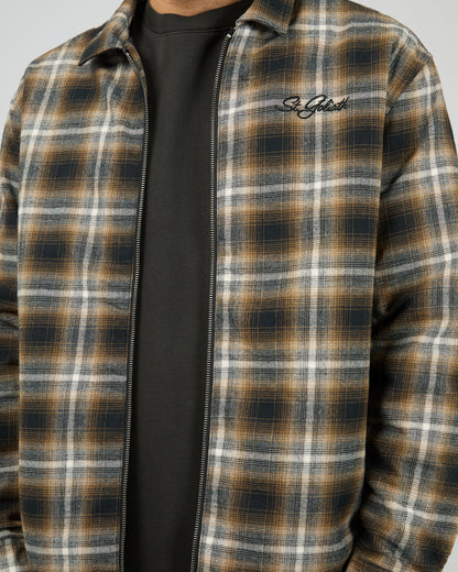 St Goliath Floyd Shacket - Multicoloured | Men's Brushed Cotton Check Shirt Jacket