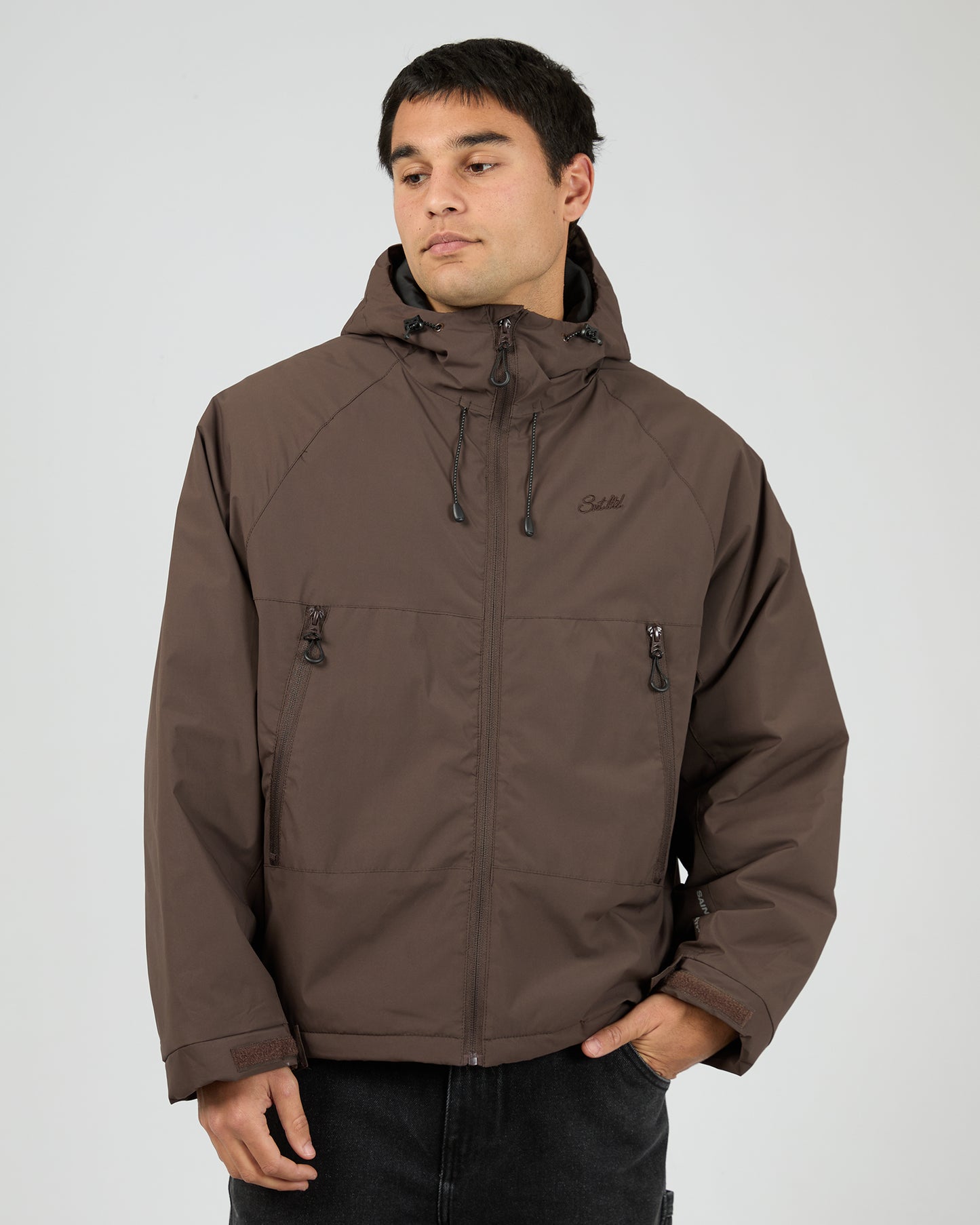 St Goliath Canyon Jacket - Brown | Men's Hooded Zip Jacket