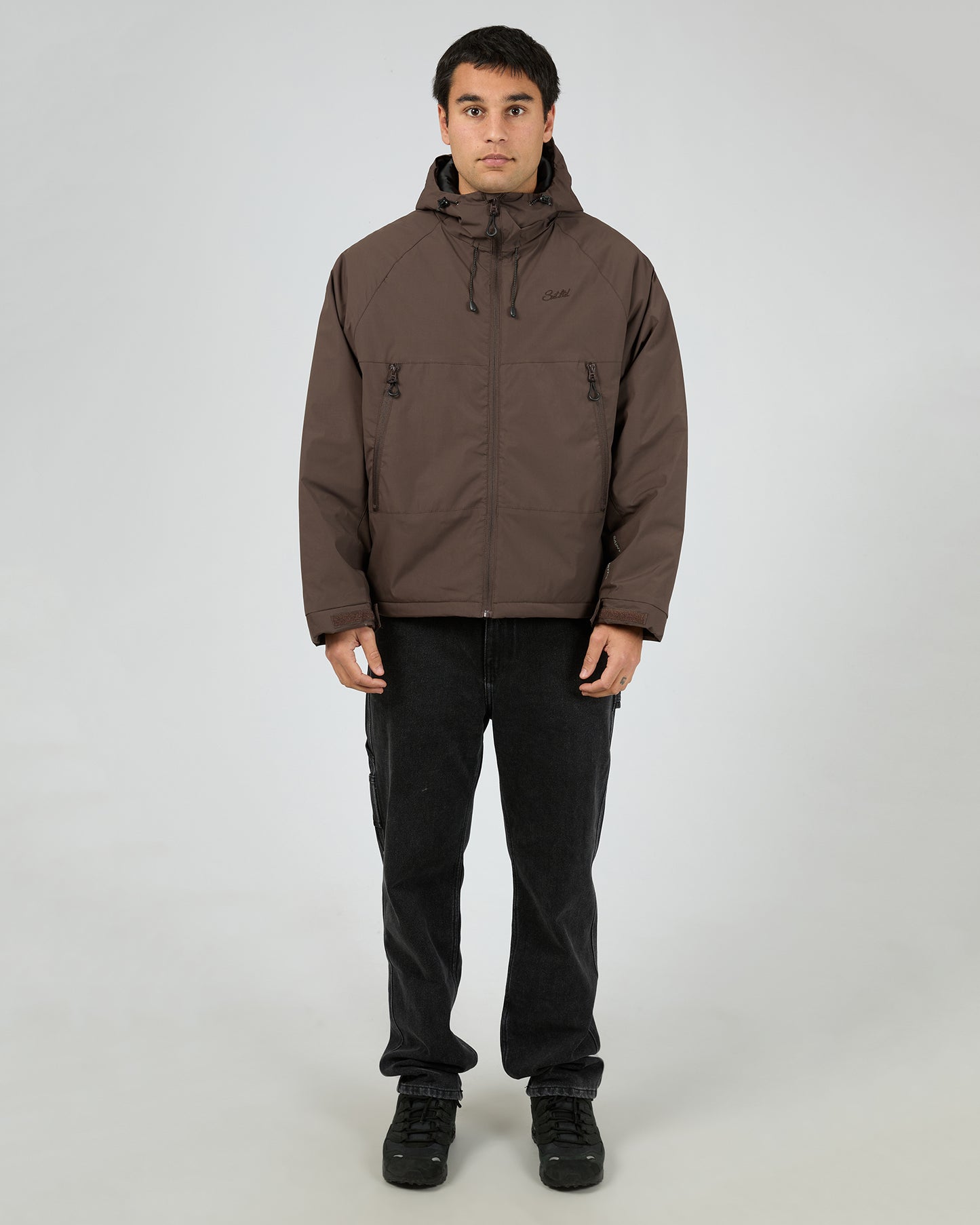 St Goliath Canyon Jacket - Brown | Men's Hooded Zip Jacket