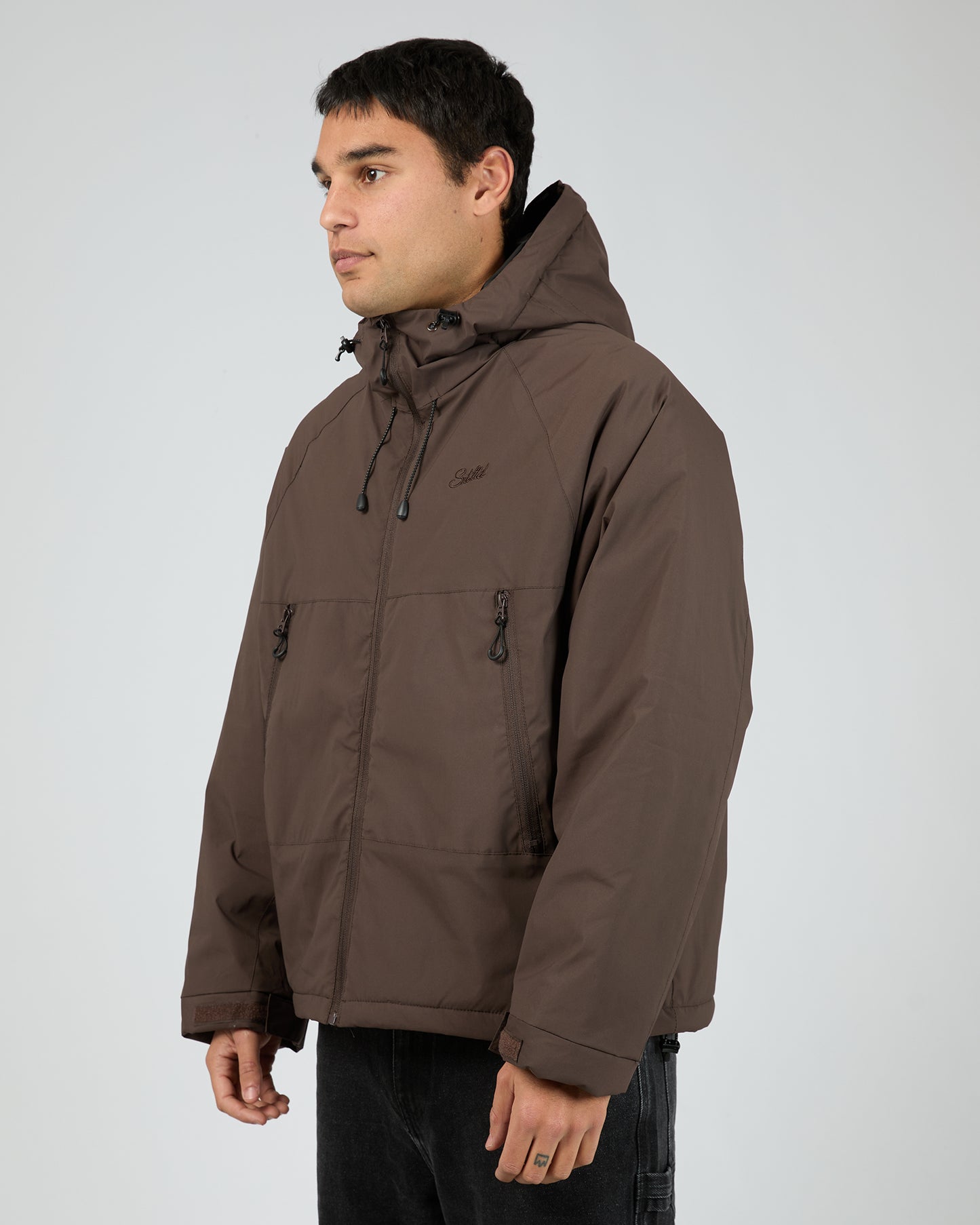 St Goliath Canyon Jacket - Brown | Men's Hooded Zip Jacket