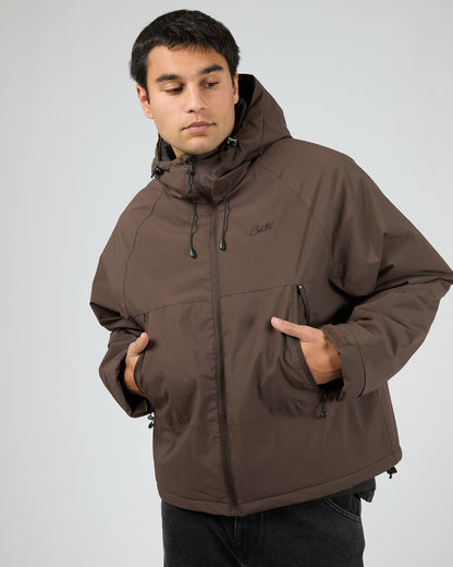 St Goliath Canyon Jacket - Brown | Men's Hooded Zip Jacket