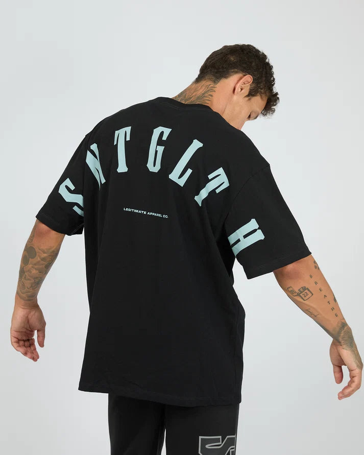 St Goliath Hurricane Tee - Black | Men's Everyday Cotton T-Shirt
