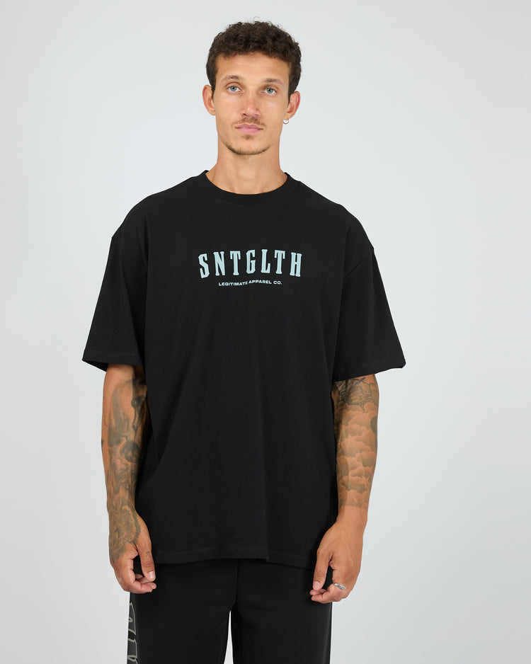St Goliath Hurricane Tee - Black | Men's Everyday Cotton T-Shirt