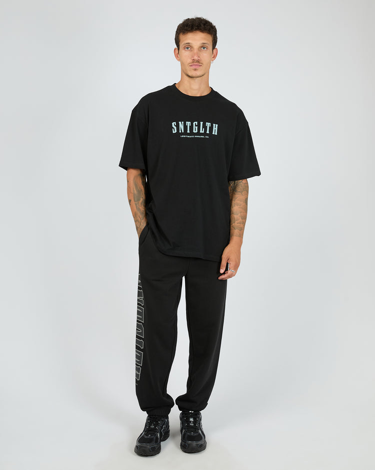 St Goliath Hurricane Tee - Black | Men's Everyday Cotton T-Shirt