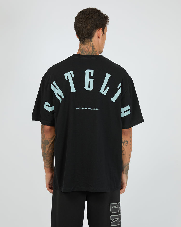 St Goliath Hurricane Tee - Black | Men's Everyday Cotton T-Shirt