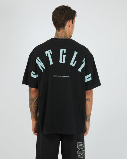 St Goliath Hurricane Tee - Black | Men's Everyday Cotton T-Shirt