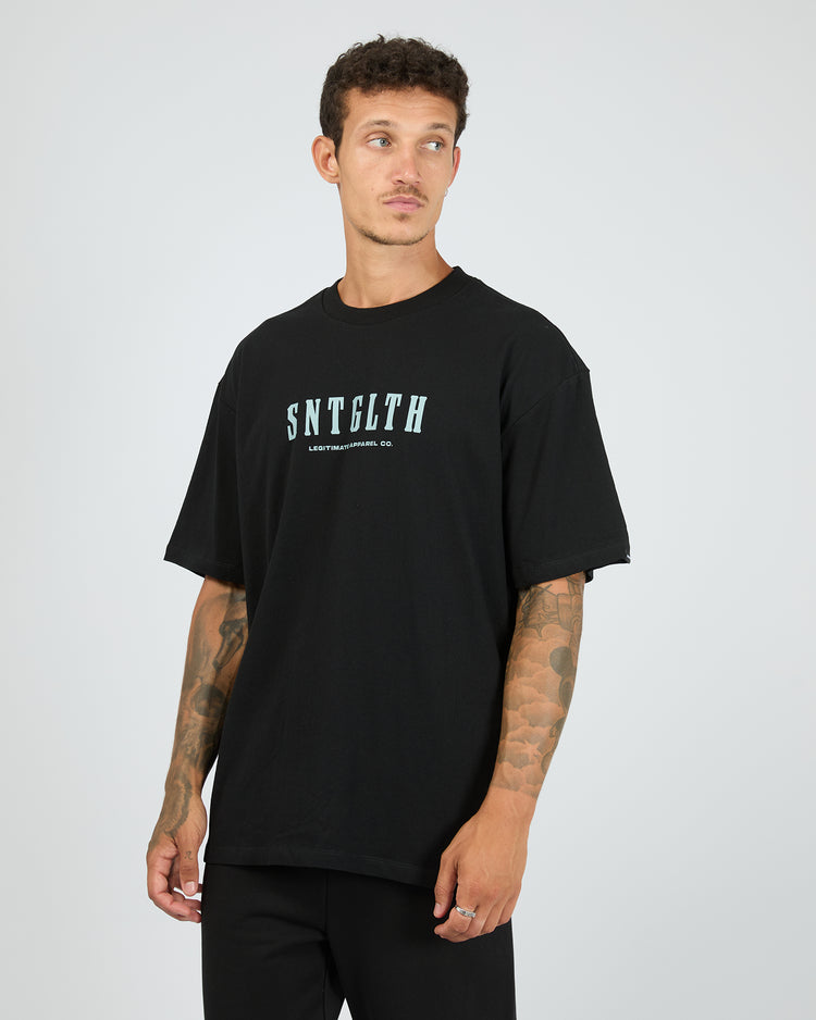 St Goliath Hurricane Tee - Black | Men's Everyday Cotton T-Shirt