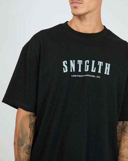 St Goliath Hurricane Tee - Black | Men's Everyday Cotton T-Shirt
