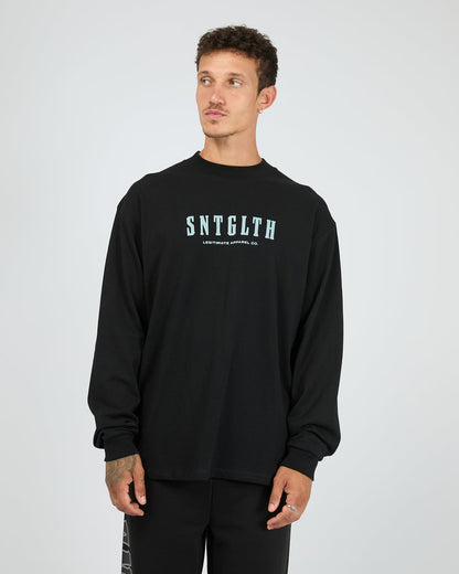 St Goliath Hurricane Long Sleeve Tee - Black | Men's Everyday Cotton Top