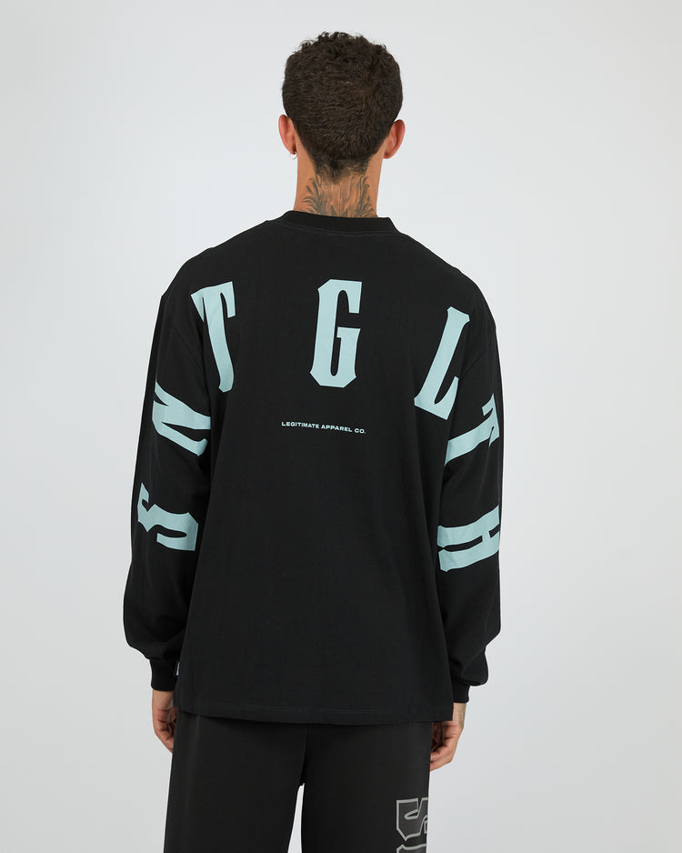 St Goliath Hurricane Long Sleeve Tee - Black | Men's Everyday Cotton Top