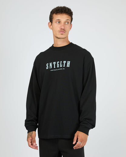 St Goliath Hurricane Long Sleeve Tee - Black | Men's Everyday Cotton Top
