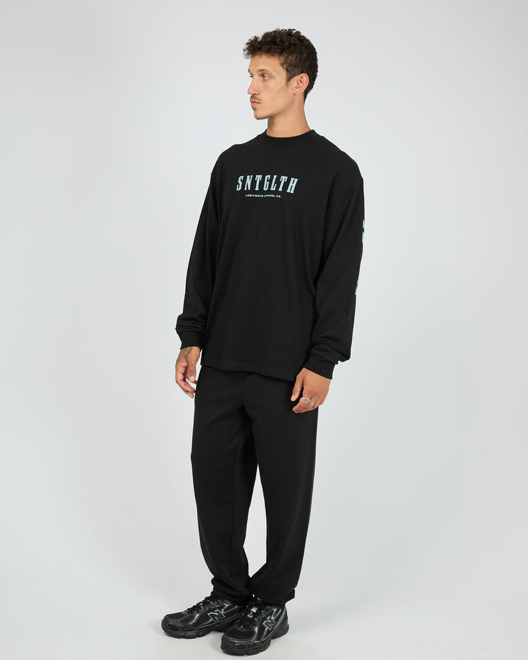 St Goliath Hurricane Long Sleeve Tee - Black | Men's Everyday Cotton Top