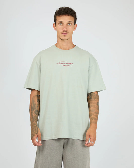 St Goliath Solar Tee - Sky Blue | Men's Oversized Cotton Graphic T-Shirt