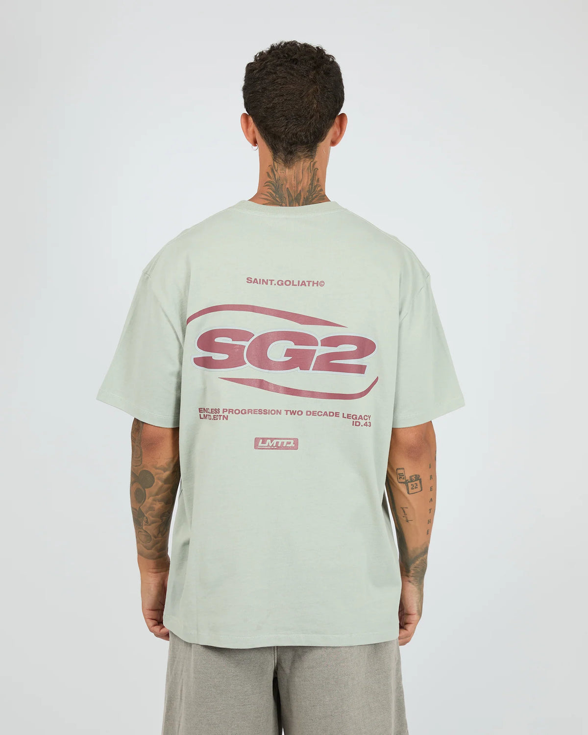 St Goliath Solar Tee - Sky Blue | Men's Oversized Cotton Graphic T-Shi ...
