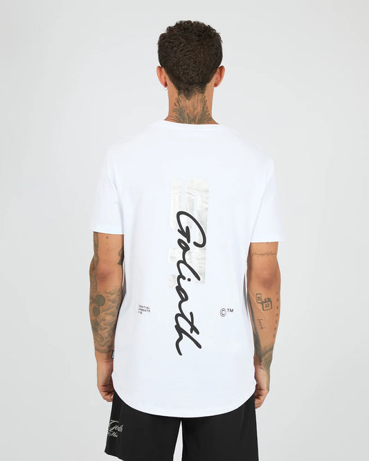 St Goliath Connect Tee - White | Men's Cotton Graphic T-Shirt