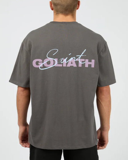 St Goliath Scenario Script Tee – Coal | Men’s Cotton Streetwear Tee