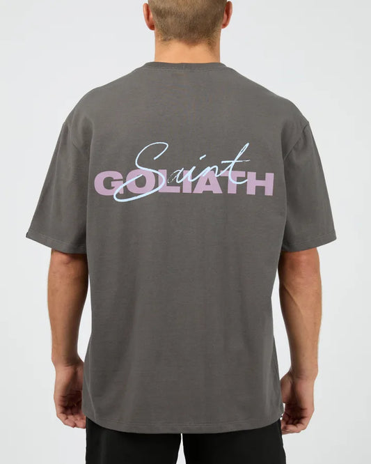 St Goliath Scenario Script Tee – Coal | Men’s Cotton Streetwear Tee